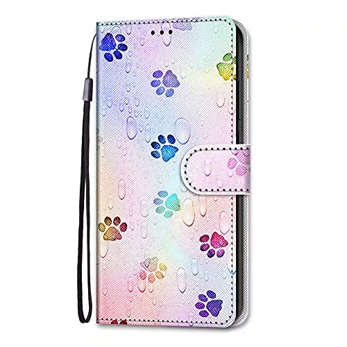 Nadoli Coloré Portefeuille Coque pour Samsung Galaxy A73 5G,Drôle Animal Fleur Papillon Séries Cuir Magnétique Flip Housse Etui avec Fentes pour Cartes et Dragonne