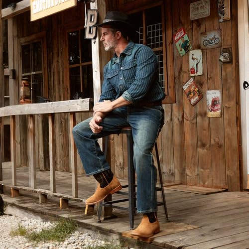 Image of IUV Cowboy Boots for Men Suede Square Toe