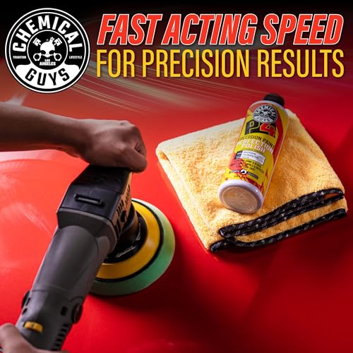 Chemical Guys C4 & P4 Clear Cut Correction Compound and Precision Paint Perfection Polish Combo - Removes Scratches, Swirls, Towel Marks, and Etching, Restores Gloss, Polishing Kit - 2 x 16 oz