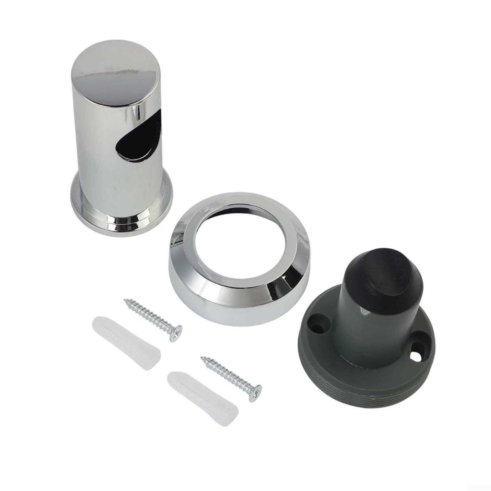 Staffa per asta doccia da 22 mm per montaggio a parete per barra tubolare cromata, struttura in ABS con vite di fissaggio, compatibile con asta doccia di diametro 21,5-22 mm