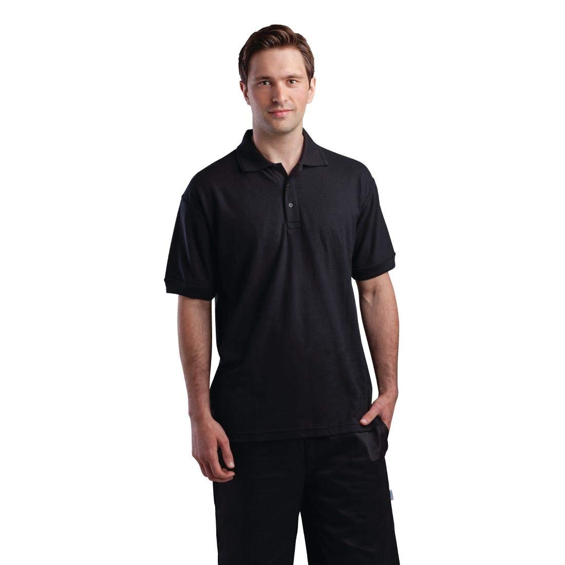 Portwest B210BKR4XL Polo Napoli A Maniche Corte, Nero, 4XL - 4