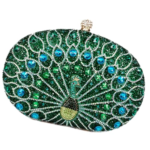 Sac de soirée pour femme en strass de haute qualité style paon