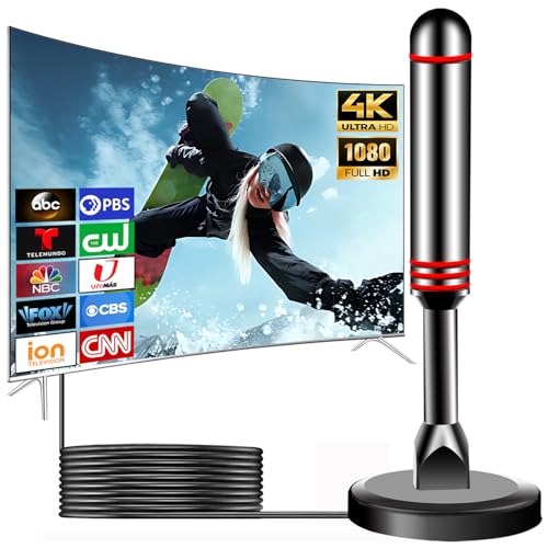 Antenna for Smart TV for Local Channels, TV Antenna Indoor for Long Range Reception, Digital TVs Antenna for Easy Installation and All Smart/Old TVs