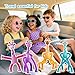 Pop Tubes Giraffe Fidget Toys for Kids, Telescopic Suction Cup Sensory Toys, Calming Anxiety & Stress Relief for Boys & Girls Ages 3–9, Fun Basket or Stocking Stuffer Gift - 4 Pack