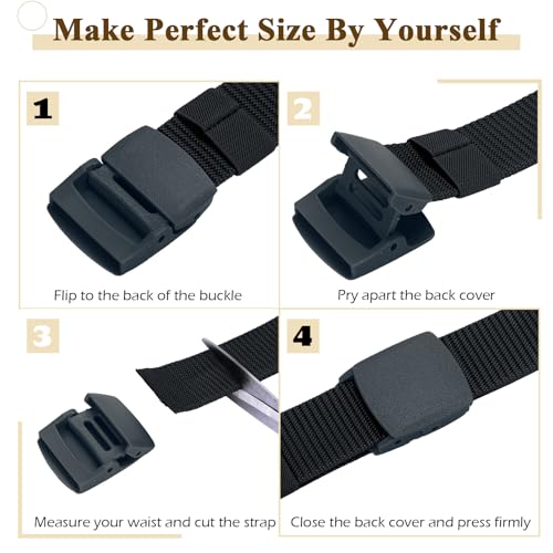 Tarpop 10 Pack Nylon Military Belts for Men Canvas Web Woven Waist Breathable Nylon Belt for Men, 47 Inch4