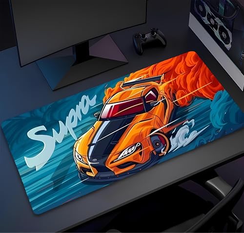 Image of Extended Gaming Mouse Pad for Desk (23x11.5 Inch) - Large Mouse Pad for Office & Home | Non-Slip Rubber Base, Smooth Surface Desk Mat for Laptop, Keyboard & Mouse (Sports Car Edition) (Print 7)