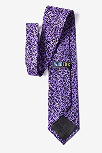Purple Microfiber Tie | Cheetah Animal Print Necktie #TOP1