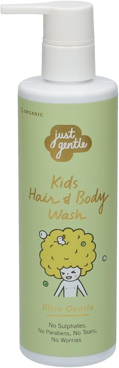Kids Hair and Body Wash Ultra Gentle - 99% Natural Ingredients, Tear-Free, Nourishing Coconut Oil & Pear-Berry Scent, 200ml