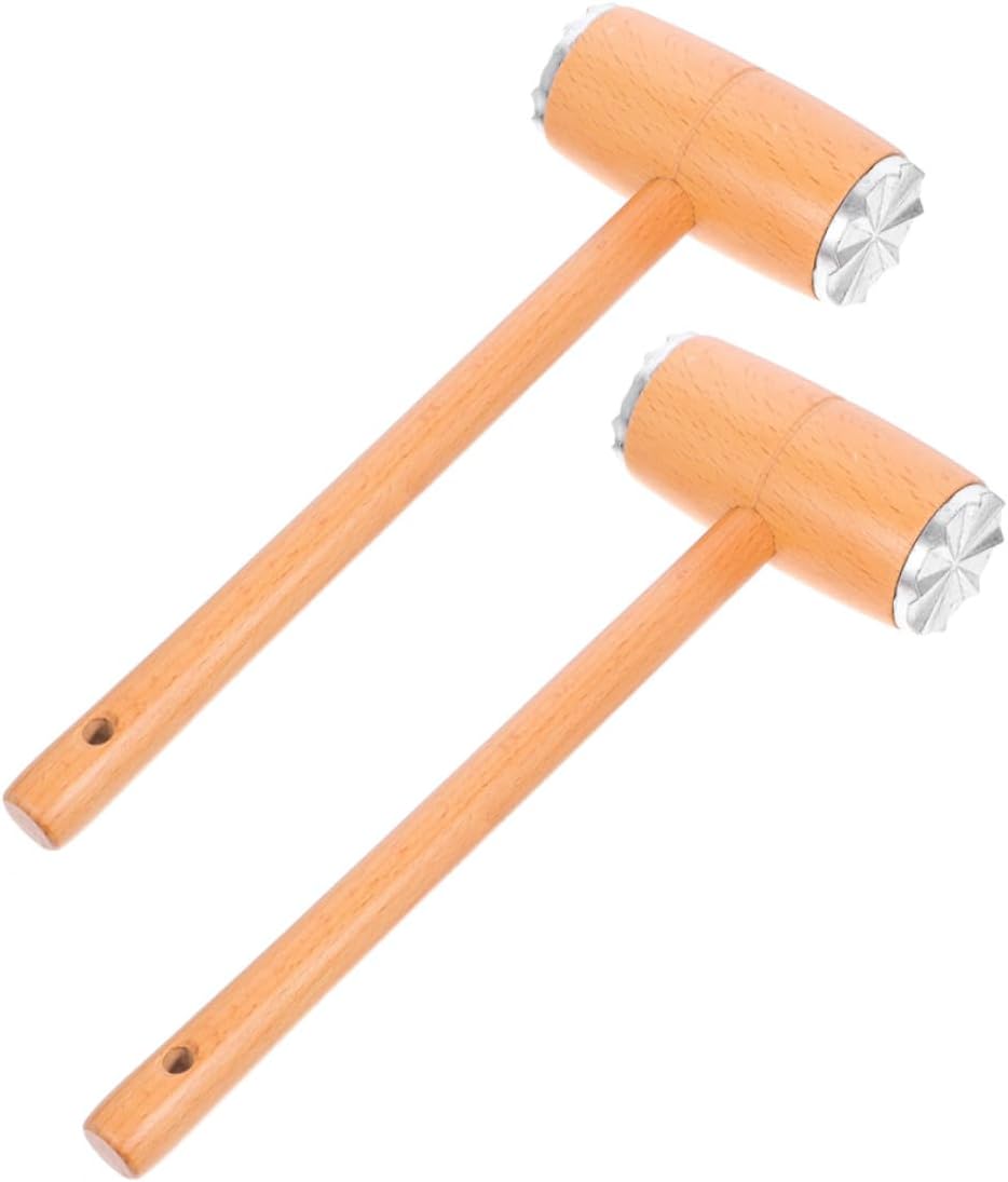 Martillo Ablandador de Carne de Madera Haya, 2 Piezas