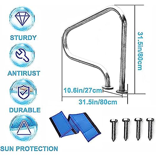 Barandal para Piscina de Acero Inoxidable 304 con Base Rápida miniatura 3