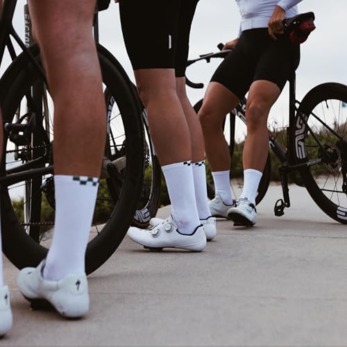 Selection Cycling Socks - Men’s Road Bike Crew, Compression Fit, Breathable Moisture‑Wicking, Quick‑Dry, Arch Support4