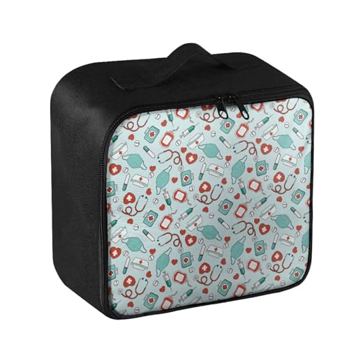 Image of Gomyblomy Family First Aid Bag Empty Portable Emergency Tramua Kit with Multiple Pockets Lightweight Medical Organizer First Aid Box for Home Cars Camping Travel Medicine Bag