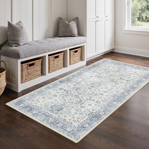 GENIMO Tapis Salon Vintage Style Persan, Moquette Lavable en Machine avec Dessous Antidérapant,...