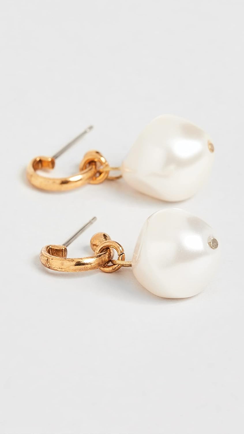 Jennifer Behr Women's Perele Hoops, Pearl, Off White, One Size - Image 3