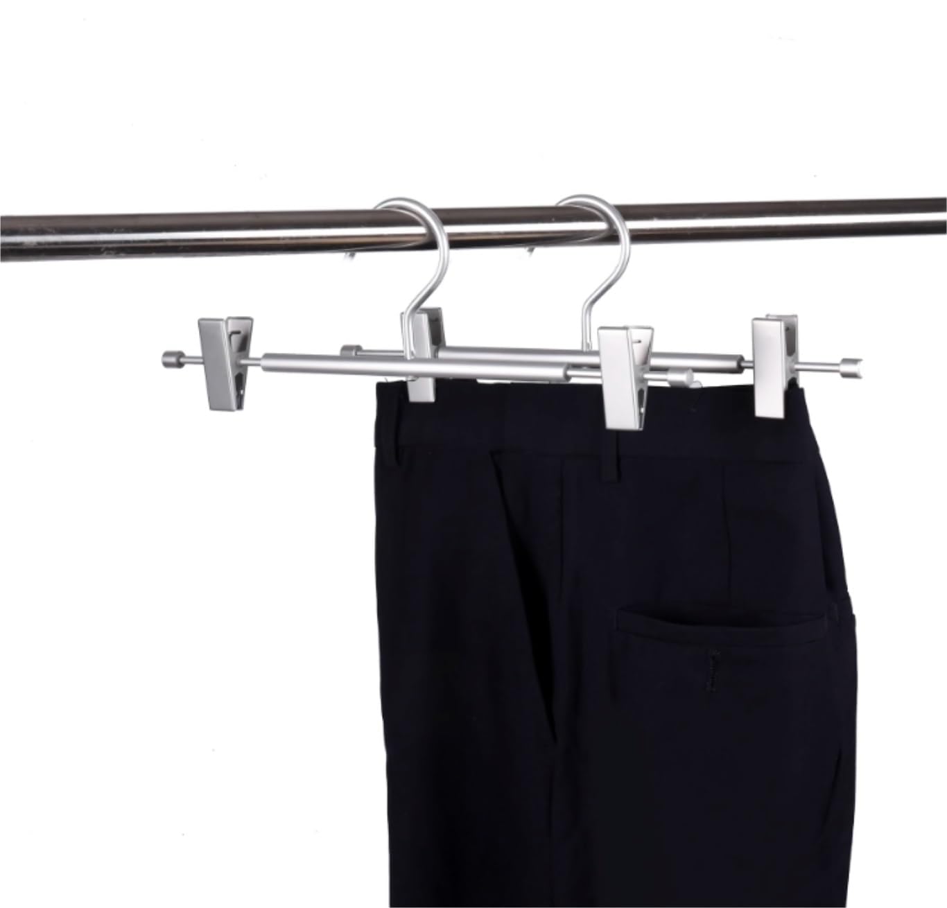 Perchas Perchas Estándar Perchas para Pantalones Clips Aleación De Aluminio Clip para Pantalones Ropa Falda Pantalones Tendedero Perchas Ropa(Gold,10pcs)