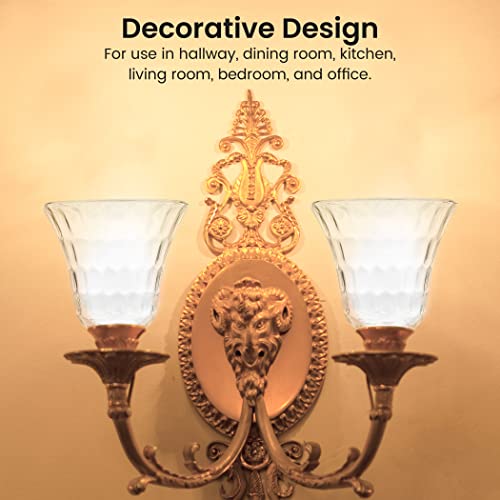Image of Ceiling Fan Light Covers, Ceiling Fan Globes Replacement Glass, Light Fixture Replacement Glass, Dysmio Lighting Replacement Shade Height: 4.75 inch, Depth: 4.75 inch, Width: 4.9 inch Fitter Size 2.25 inch, 4 Pack