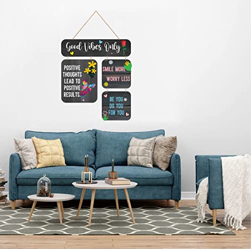 Image of Zesta Good Vibes Only Wooden Wall Hanging Decorative Items /Hanging Home Wall Decor Items /MDF Decoration Items /Cute Wall Art For Living Room /Home Decor Items Living Room