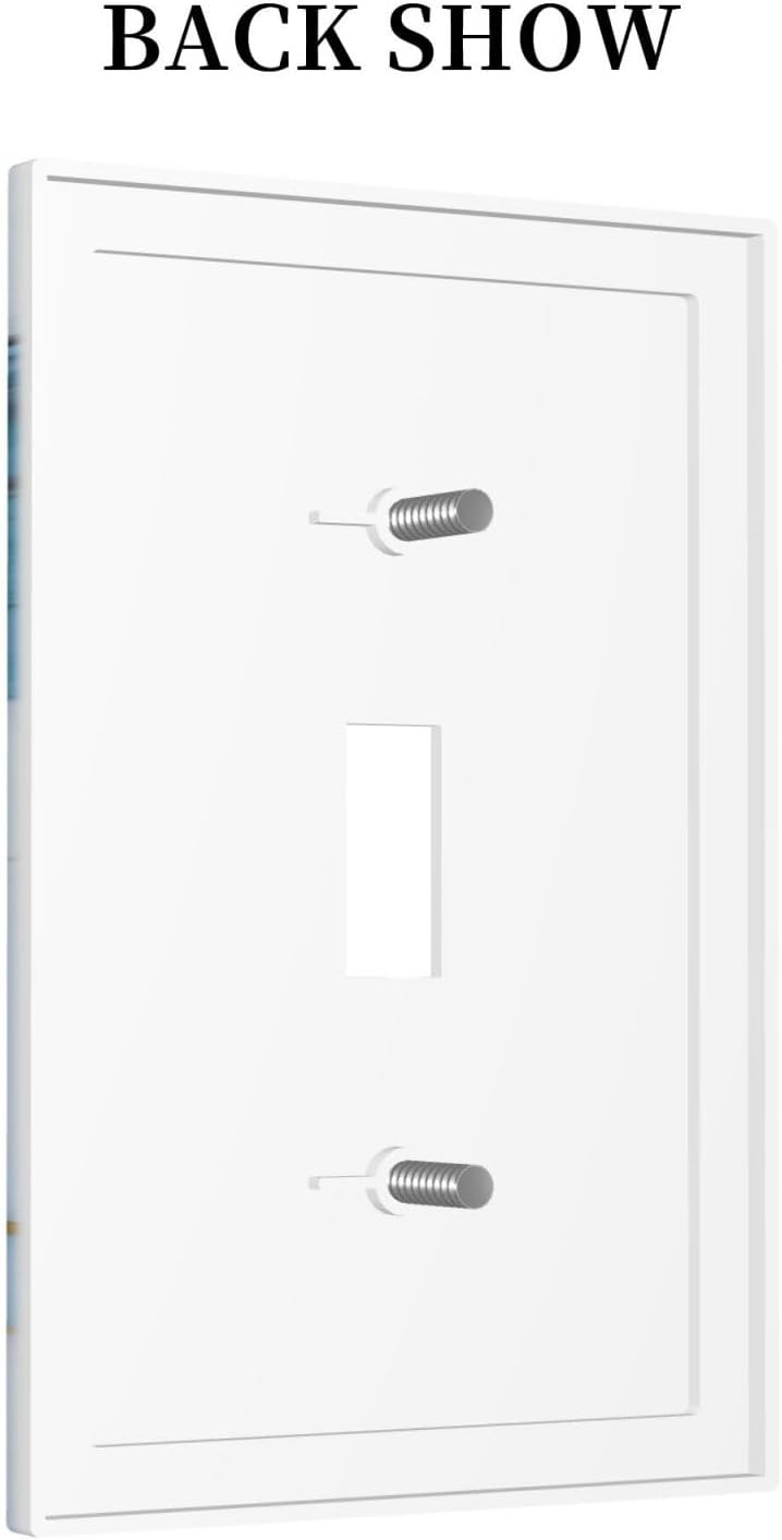 Light Switch Cover Plate Blue Gold Marble Abstract Luxury Modern Art 1 Gang Single Toggle Decorative Switch Plates Wall Plates Electrical Faceplate for Bathroom Bedroom Decor