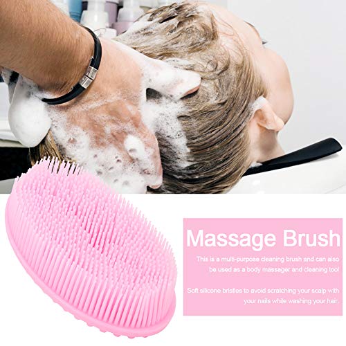 Massageador de couro cabeludo capilar, escova de massagem de silicone sem sabor, silicone à prova d