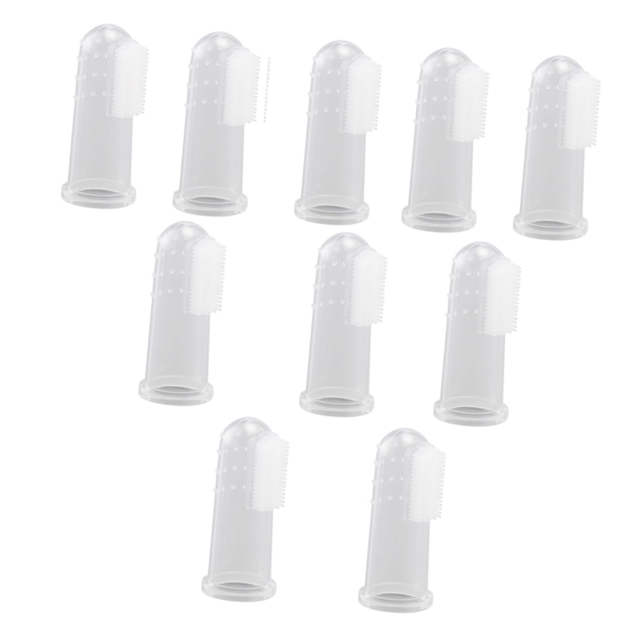 CIYODO Pet Care Kit 20pcs Finger Toothbrushes for Dogs and Cats Silicone Pet Brush Practical