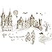 Produktbild Xcao Wandaufkleber Kunst Applique Pvc Wasserdichte Wohnzimmer Schlafzimmer Dekoration Diy Wandbild Dekoration Städtereise