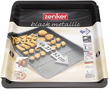 Zenker 6539 Blacha Do Pieczenia Perforowana, Czarny, 37 x 33 x 3 cm