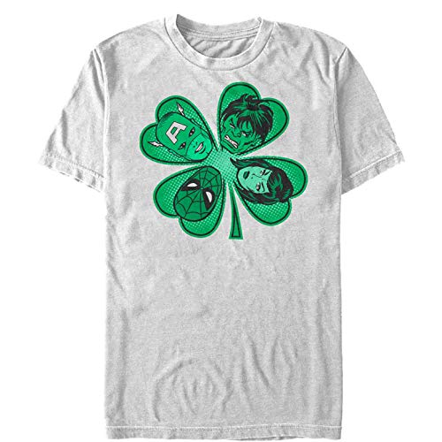 T-shirt Marvel homme St. Patrick vêtement vert trèfle à quatre feuilles geek