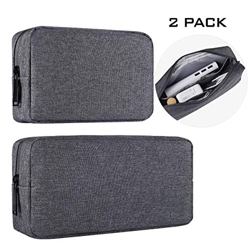 Universal Electronics Accessories Carrying Case Bag, 2PCS Big + Small Portable Storage Pouch