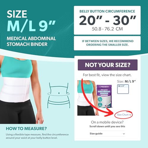 Image of BraceAbility Medical Abdominal Stomach Binder - Belly Band Compression for Diastasis Recti, Postpartum, Post-Surgical Wrap for Tummy Tuck Recovery, Post op Abdominal Binder for Women and Men (M /L 9 inch)