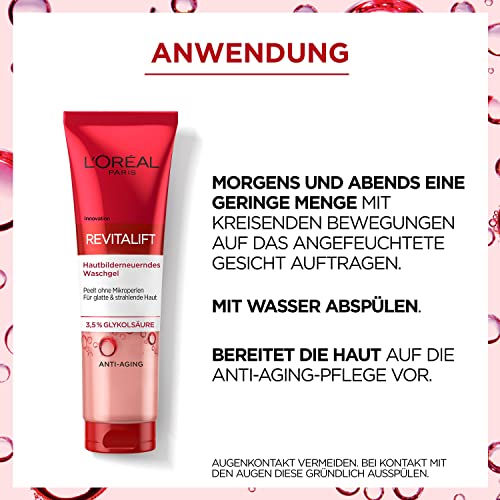 L'Oréal Paris Hautbilderneuerndes Waschgel mit 3,5% purer Glykolsäure, Anti-Aging Gesichtsreinigung für einen… - Image 5