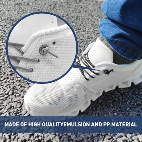 Image of 2 Pairs Elastic Shoe Laces for On Cloud 5, 6 Sneakers | 1 /10 inch(2.5mm) Thin Stretch Round Shoelaces Shoe Strings Replacement, Bungee Speed Tieless No Tie Laces for Adults and Kids