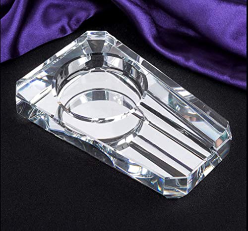 Image of Cigar Ashtray, Crystal Glass Cigarette Holder for Men, Outdoor Ash Tray for Patio Indoor Outdoor Home Office Tabletop Desk Decoration, Gifts for Him, Valentine's Day