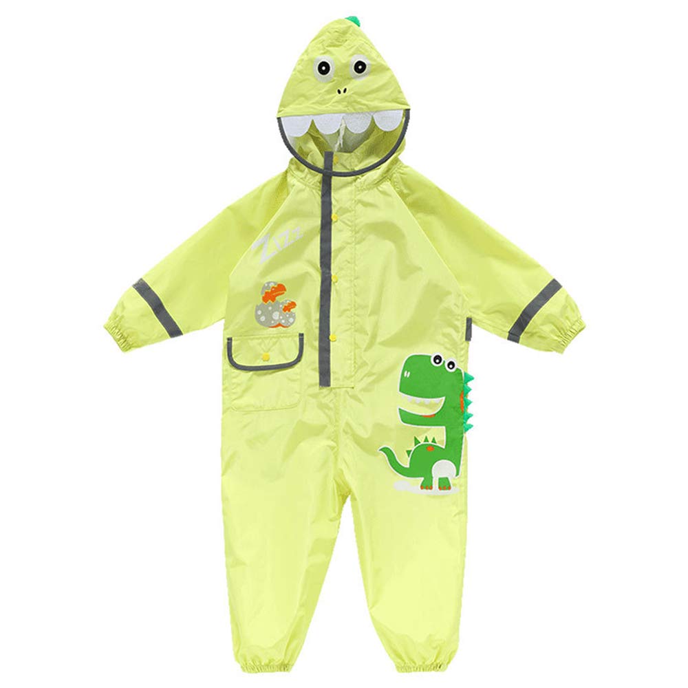 D C.Supernice Kids All In One Waterproof Suit Childrens Lightweight Cartoon Dinosaur Puddle Suits Rain Coats One-Piece Rainwear