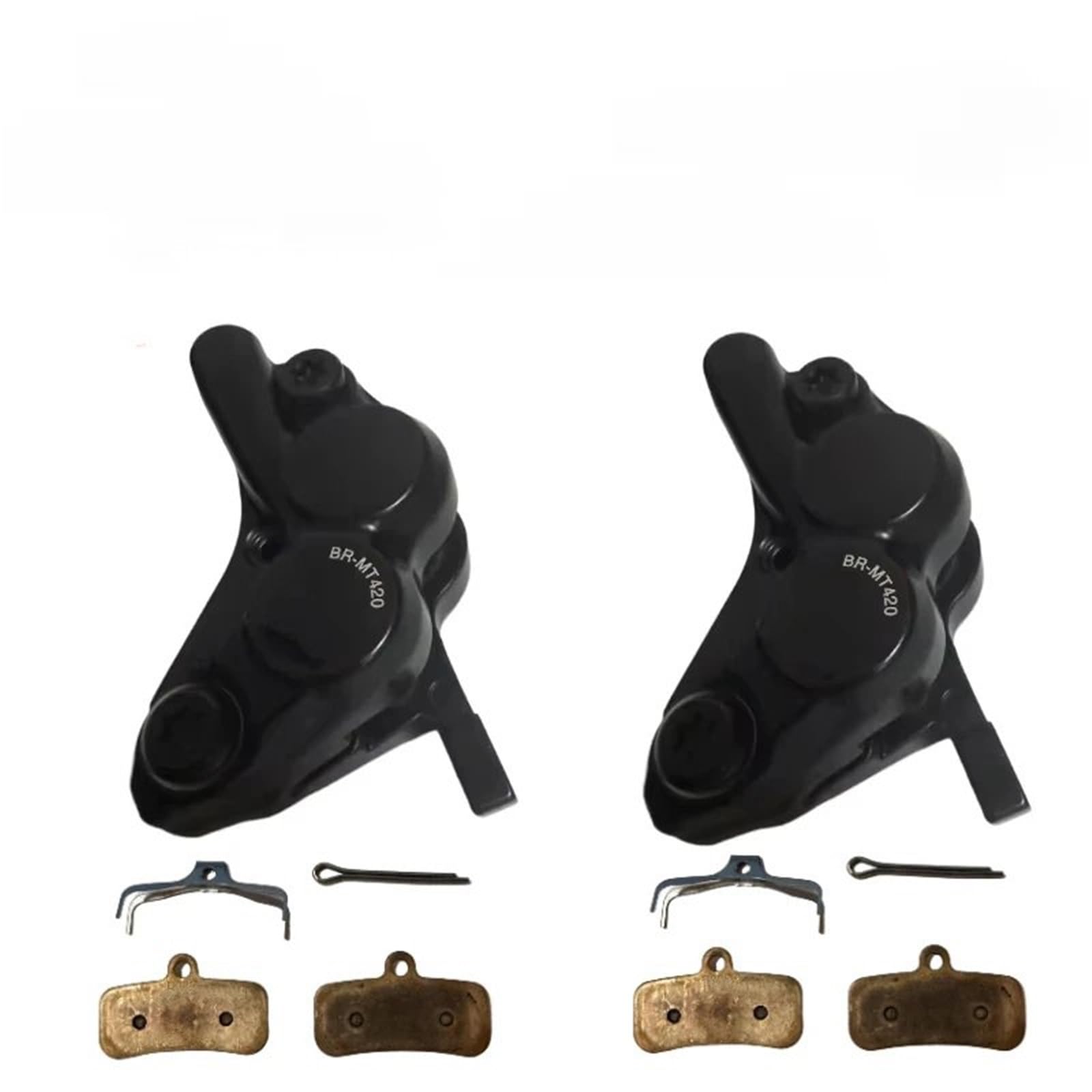 Kit de Freno de Rodillo Trasero Pinza de Freno de BR-MT420 de Freno de Disco hidráulico de Bicicleta MT420 con 4 pistones Adecuado para Bicicleta MTB Freno de Tambor para Bicicleta
