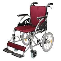 ケアテック　介助用車椅子　赤　care tec 折り畳み ケアテックジャパン 車椅子 折りたたみ コンフォート-介助式- CAH-20SU