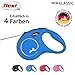 flexi® Classic S | 8m Seil Roll-Leine für kleine Hunde bis 12 kg | Blau | ausziehbare Hundeleine | Gewicht 228.8 gr | Maße 10.3 x 16.8 cm