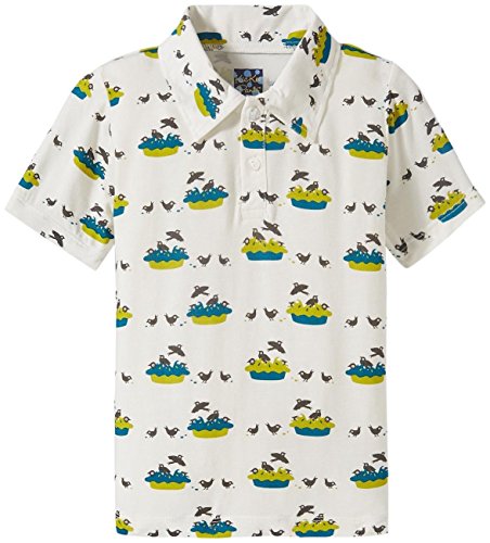 KicKee Pants Boys' Print Short Sleeve Polo Prd-kpct193s16d3-ftby, Four/Twenty Blackbirds, 6 Years