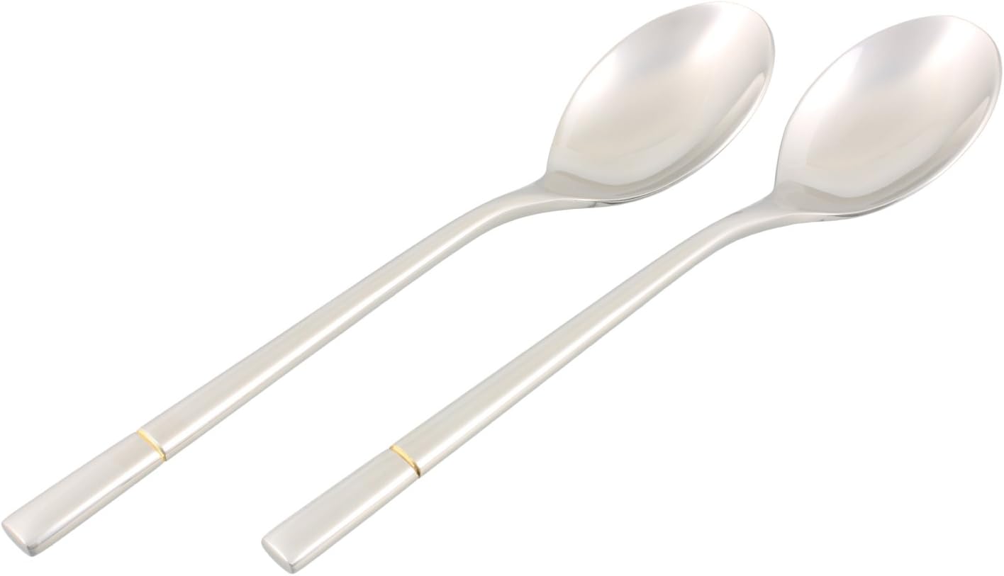 Sora, Italy rukusasu Gold Line, Spoon, 2 Pairs (dessert Type) Mirror Finish 112557 – 2