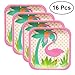 Produktbild bestonzon 16pcs Hawaii Flamingo Geschirr Set Teller Einweggeschirr für Partys flämischen (7 Zoll Quadratisch)