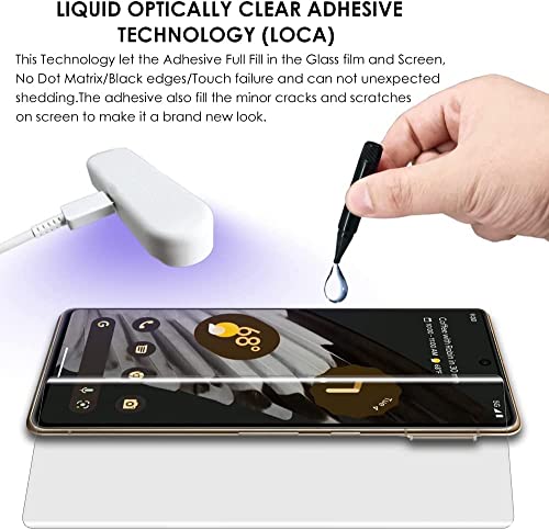 Image of STP FEEL Premium Curved UV Tempered Glass For Google Pixel 7 Pro (Transparent, Pack of 1) Advanced Border Less Full Screen Coverage UV Screen Protector Guard