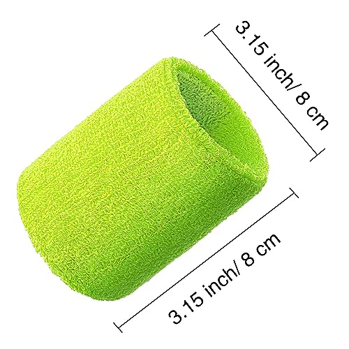 Image of Willbond Wrist Sweatbands, Sports Sweatbands for Competition, Sweat Absorbent, for Basketball, Tennis, Football, Running and Work (Pack of 6)
