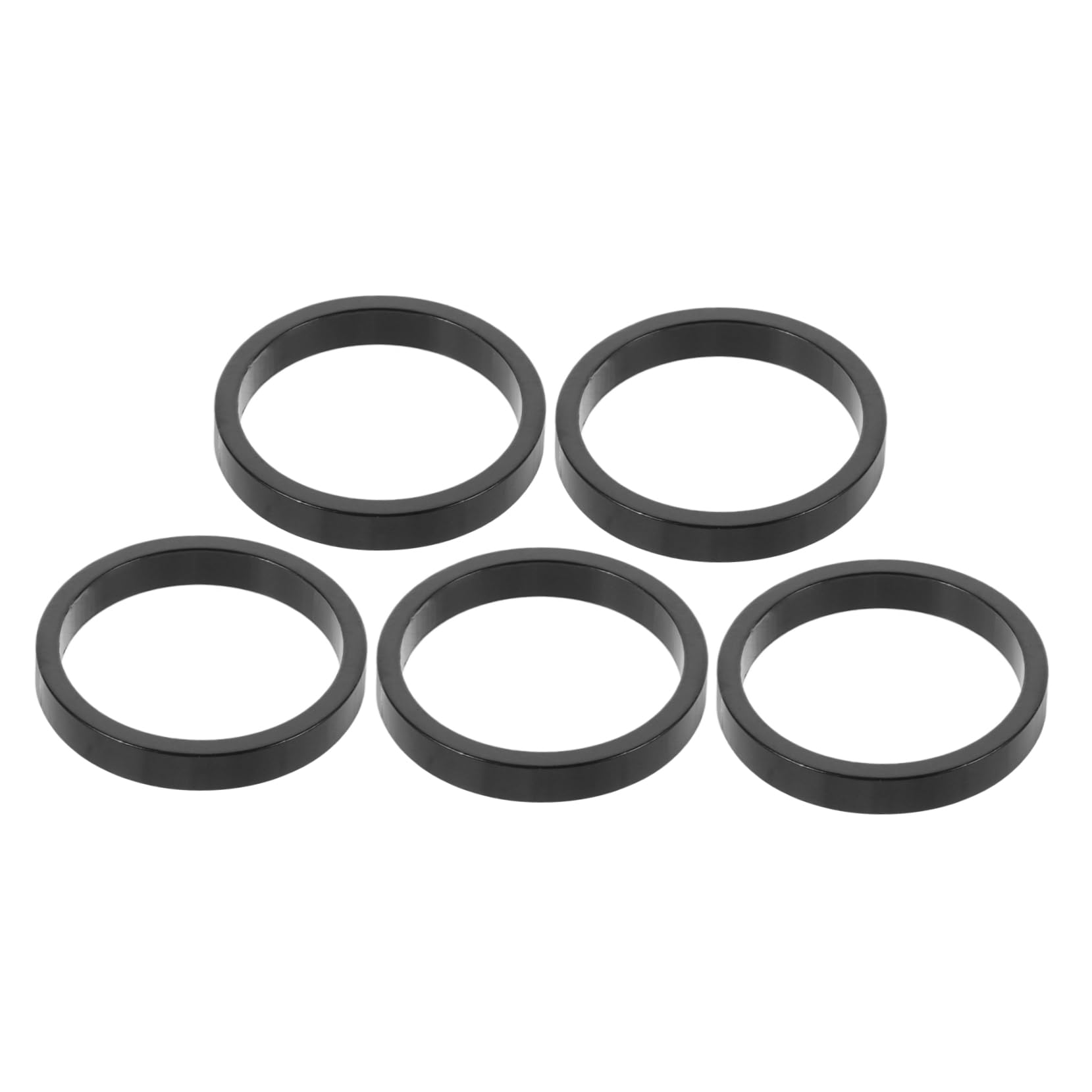 ifundom 5pcs Thick Aluminum Alloy Bike Headset Spacer for Mountain Bikes Lightweight Fork Gaskets for Easy Installation and Improved Riding Comfort
