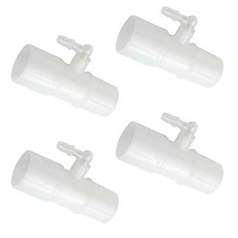 LIFESOURCE 4-Pack Oxygen Enrichment Adapter Medical Grade Universal CPAP Tube Connector for Heated & Non-Heated Tubing, Oxygen Port Connector Compatible with Standard CPAP Hoses