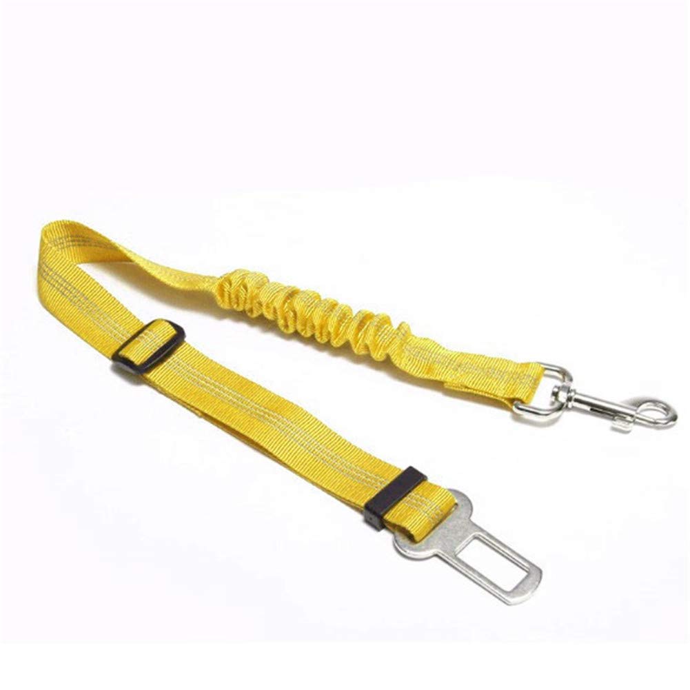 Amilks Yellow Dog Car Harness Seat Belt Dog Seat Belt Adjustable Dog Seat Belt Dog Travel Harness Car Dog Harness In Car Dog Seat Belt Attachment Dog Car Harnesses