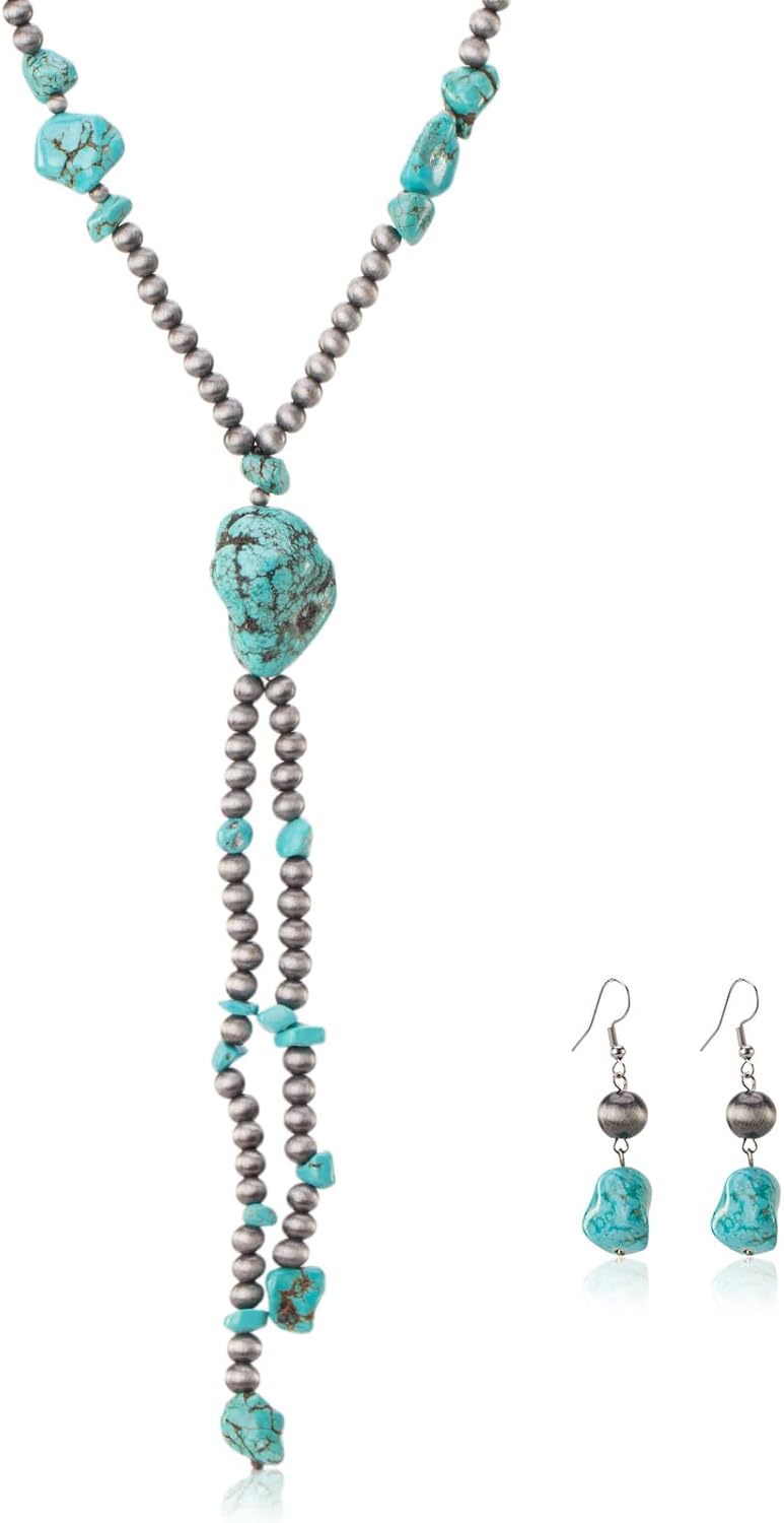 Montana West Rustic Couture's Western Jewelry Set for Women Cowgirl Vintage Western Necklace Earring
