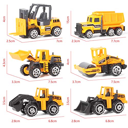 image for Coolplay 11 in 1 Construction Cars and Trucks Toy for Boys Yellow Truc