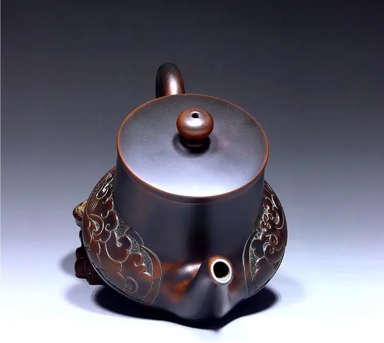 Tea Kettle Pot Purple Sand Filter,Convenient Travel Tea Set,Household Tea Set Accessories,Chinese Tea Ceremony Supplies,Loose Tea 180ml for Infuser