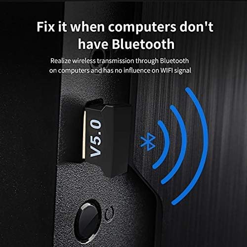 Image of USB Bluetooth Adapter for PC, 5.0 Bluetooth Dongle Receiver (UB500) for Windows 11 /10 /8.1 /7, Desktop & Laptop, Mouse, Keyboard, Printers, Headsets, Speakers, PS4 & Xbox Controllers