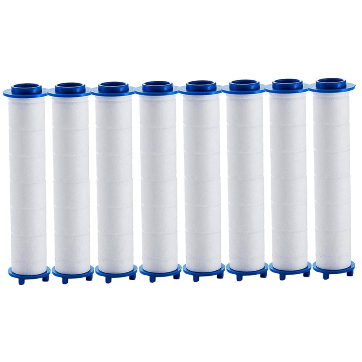 8 cartuchos de filtro de ducha de alta presión, reemplazo eficaz para el ablandador de agua del hogar, elimina el polvo y los sedimentos, mejora la calidad del agua y el caudal