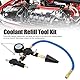 KLLJRFW Coolant Refill Tool Kit 90psi Accurate Gauge Scale Flexible Hose Radiator Pressure Tester Kit Coolant Vacuum Refill Kit Universal for Vehicles